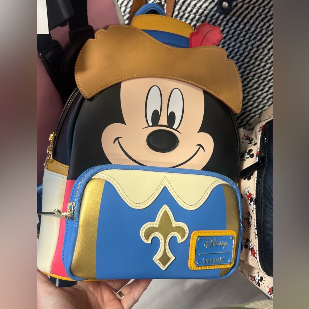 Officially Licensed Loungefly Disney Three Musketeers Mickey Mouse Backpack